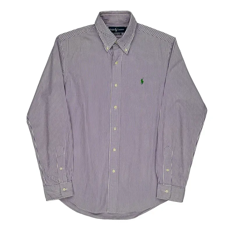 Ralph Lauren Striped Shirt - Medium Purple Cotton