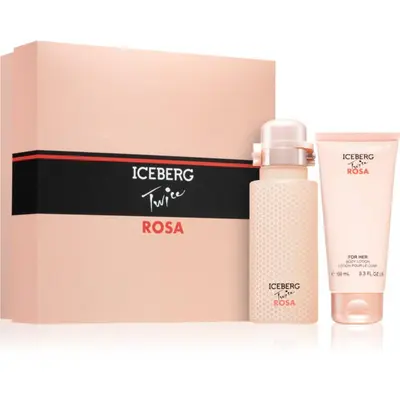 Set Iceberg: Twice Rosa Eau De Toilette da donna 125 ml + Twice Rosa Hydrating lozione corpo 100 ml