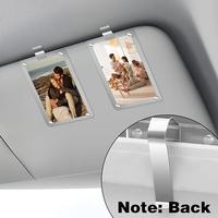 2 PCS Vertical Car Sunshade Photo Frame Clip - Acrylic Snap Clip Universal Fit for Cars, Holds 6*9 Photos, Random Color - DIY...