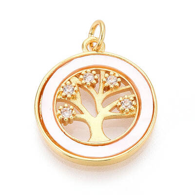 Brass Micro Pave Clear Cubic Zirconia Pendants