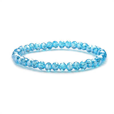 Fashionable Faceted Rondelle Glass Beads Stretch Bracelets for Women Girls Gift