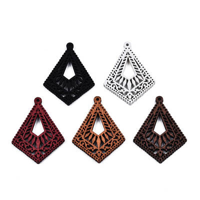 Spray Painted Wooden Pendants