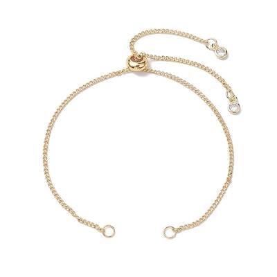 304 Stainless Steel Curb Chain Bracelet Slider Making