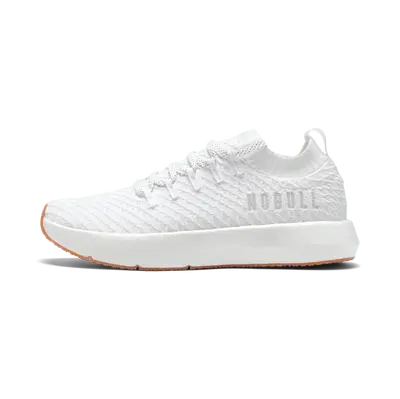 NOBULL Women's Drive Knit Shoe in White - Cardio Sneaker, Running Footwear