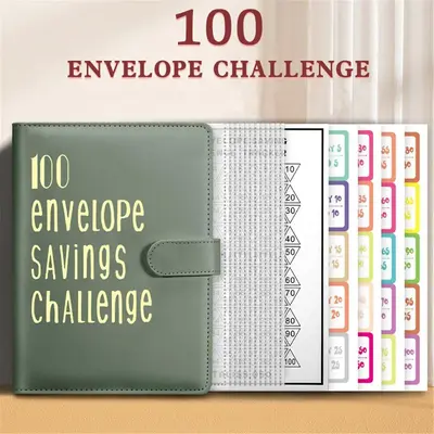 100 Envelopes A5 Money Saving Challenge Binder Easy and Fun Way To Save $5,050 Savings Binder 52 Week