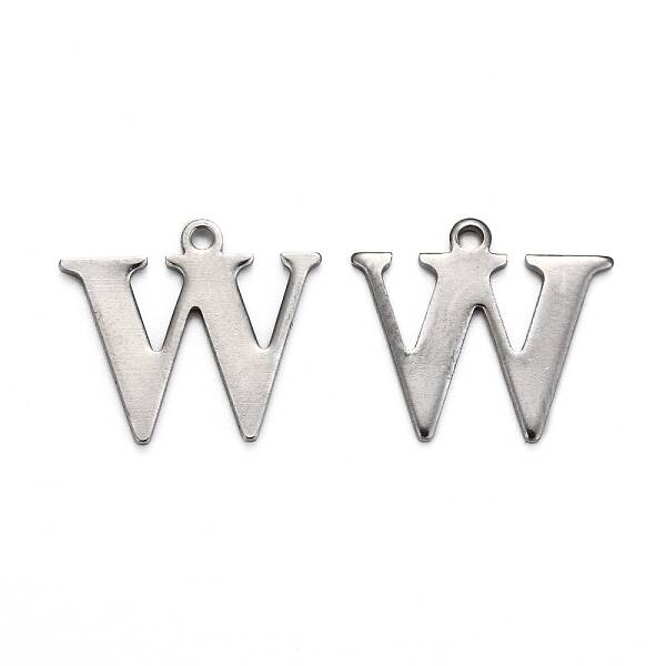 Tarnish Resistant 304 Stainless Steel Alphabet Charms