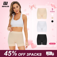 UUMIAER New Panties Skin-Friendly Fit Three-Piece Pack - Black ,Short-3Pack White+Nude+Black , Front Zipper Lift, Short Under...