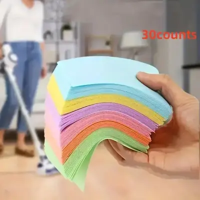 Random Color Toilet Cleaner Sheets, 30pcs Floor Cleaning Sheets, Floor Tile Toilet Cleaning Pad, Household Toilet Cleaning S...
