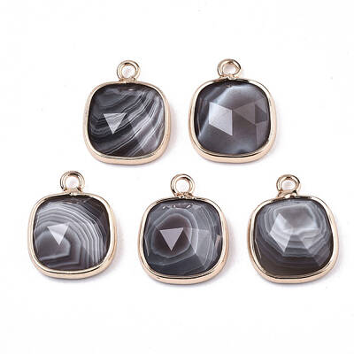 Natural Botswana Agate Charms