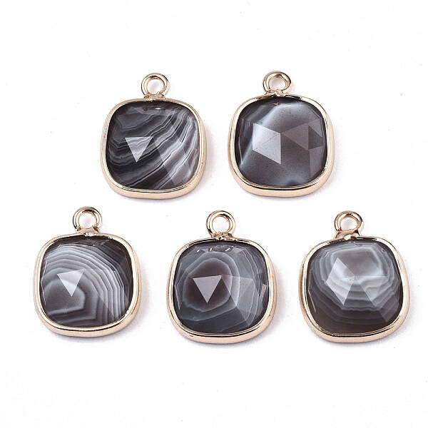 Natural Botswana Agate Charms
