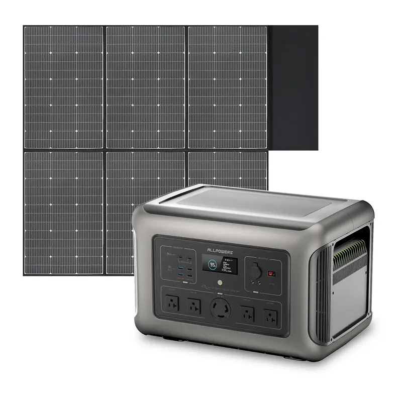 Allpowers Solar Generator Kit 3200W Power Station 600W Solar Panel