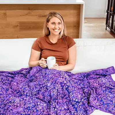 Purple in Bloom Weighted Blanket