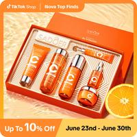5X Vitamin C Skincare Set with Niacinamide & Hyaluronic Acid for Deep Moisturizing,Repairing & Anti-Aging,Nourishing Korean S...