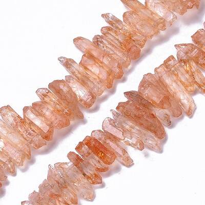Natural Crackle Quartz Crystal Dyed Beads Strands
