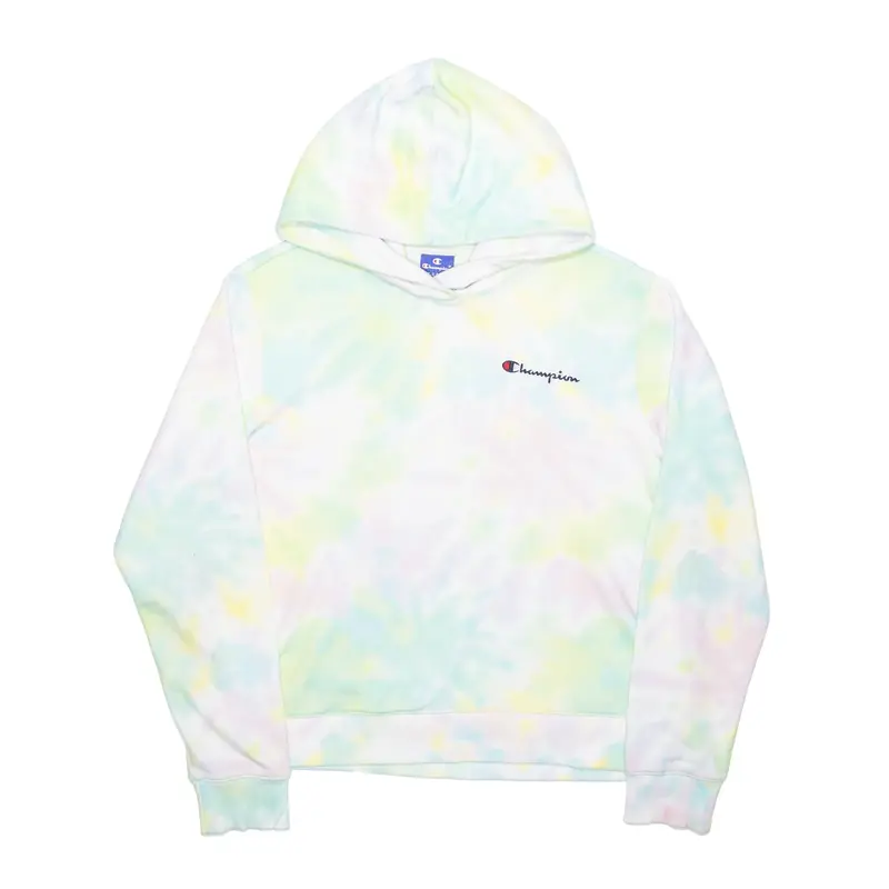 CHAMPION Tie Dye Pastel Green Pullover Hoodie Girls 15-16 Years