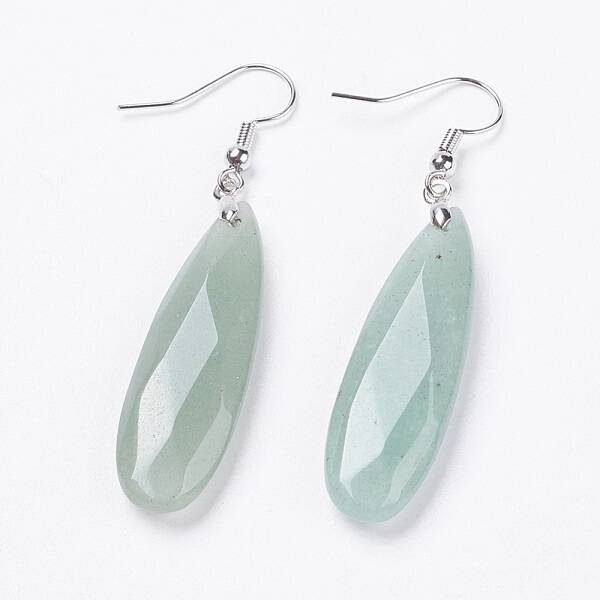 Natural Green Aventurine Dangle Earrings