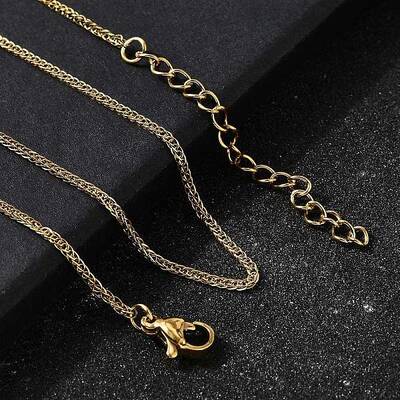 1.5MM 304 Stainless Steel Wheat Chain Necklaces for Men