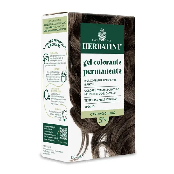 Permanent Coloring Gel Light Brown 5N Herbatint 170ml