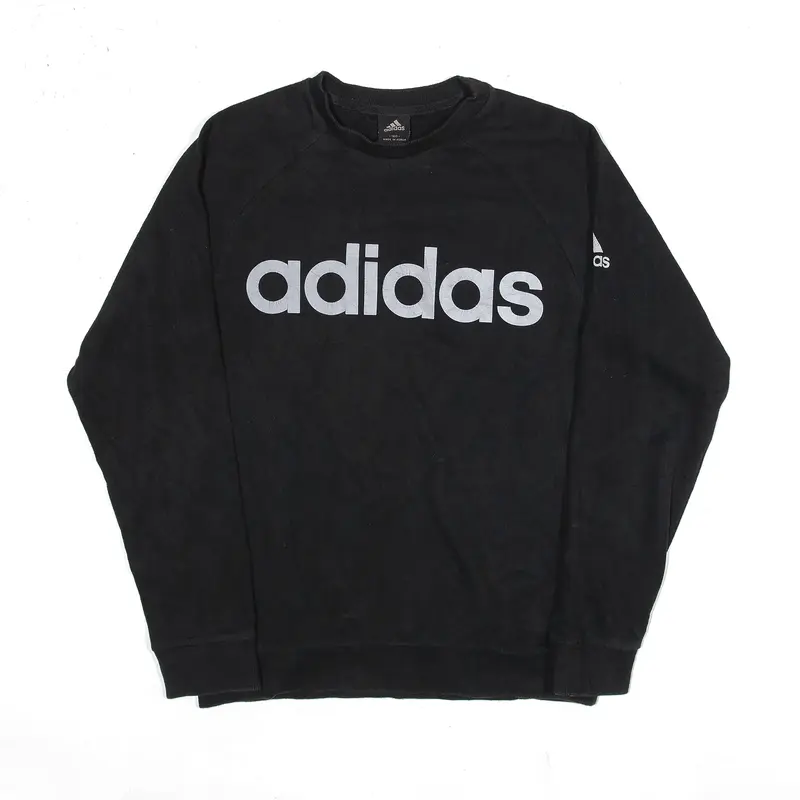 ADIDAS Sports Sweatshirt Black Womens S