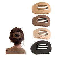 Solid Color Hair Clip: Claw Clips Neutral for Women Girls - Alligator Barrettes Strong Hold Non-Slip for Daily Styling 4 Pack