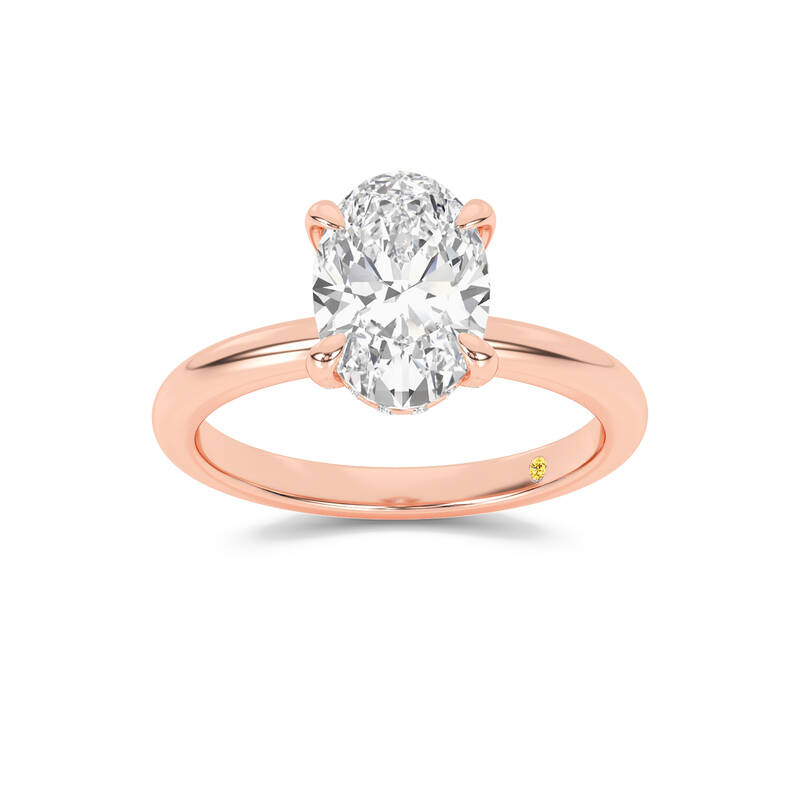 Dream Weaver Hidden Halo Oval Lab Grown Diamond Engagement Ring | 14K Rose Gold 2 1/5 CT. TW.