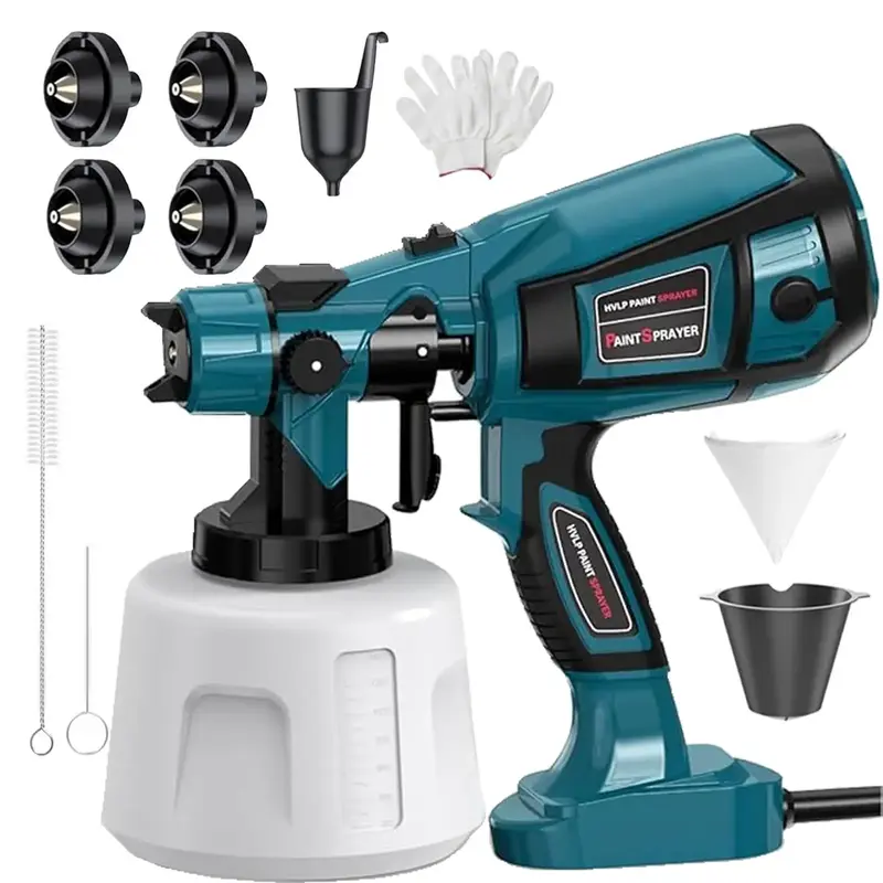 Paint Sprayer 1000W High Power Electric Spray Paint with Adjustable Spray Width Knob,1400ML Container,4 Nozzles 3 Patterns,Ea...