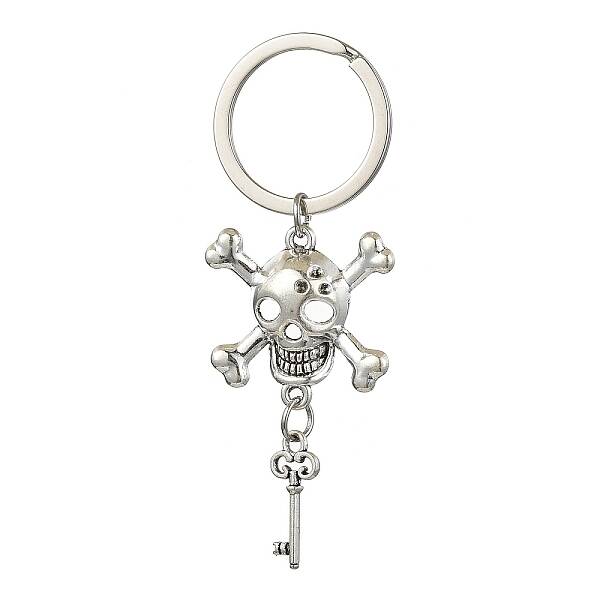 Alloy Skull Pendant Keychain