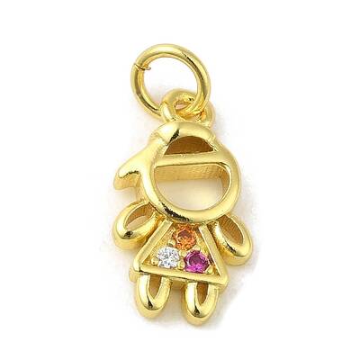 Brass Micro Pave Cubic Zirconia Pendants