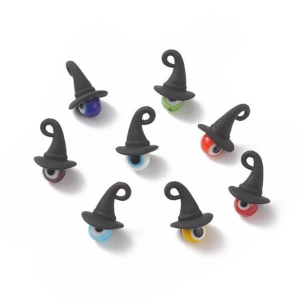 Handmade Evil Eye Lampwork Round Pendants