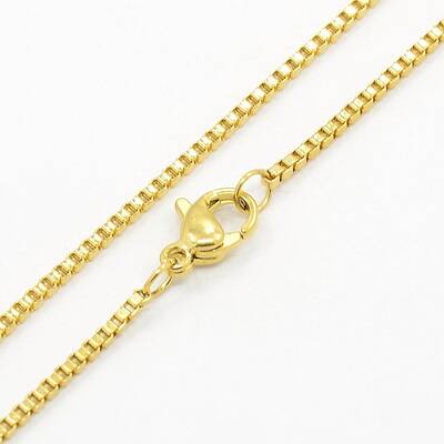 Unisex 304 Stainless Steel Box Chain Necklaces