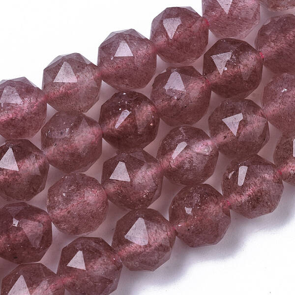Natural Strawberry Quartz Beads Strands