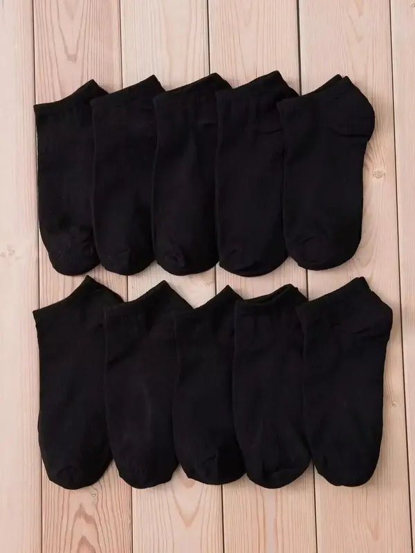 Men's Plain Breathable Thin Knit Spandex Socks, Summer 2024 Low Cut Socks for Men, Multi-pack Basic Knit Socks