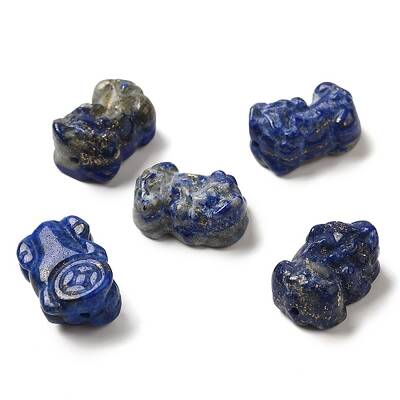 Natural Lapis Lazuli Carved Beads