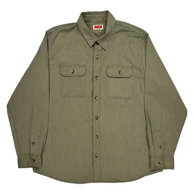 Wrangler Shirt - XL Khaki Cotton Blend
