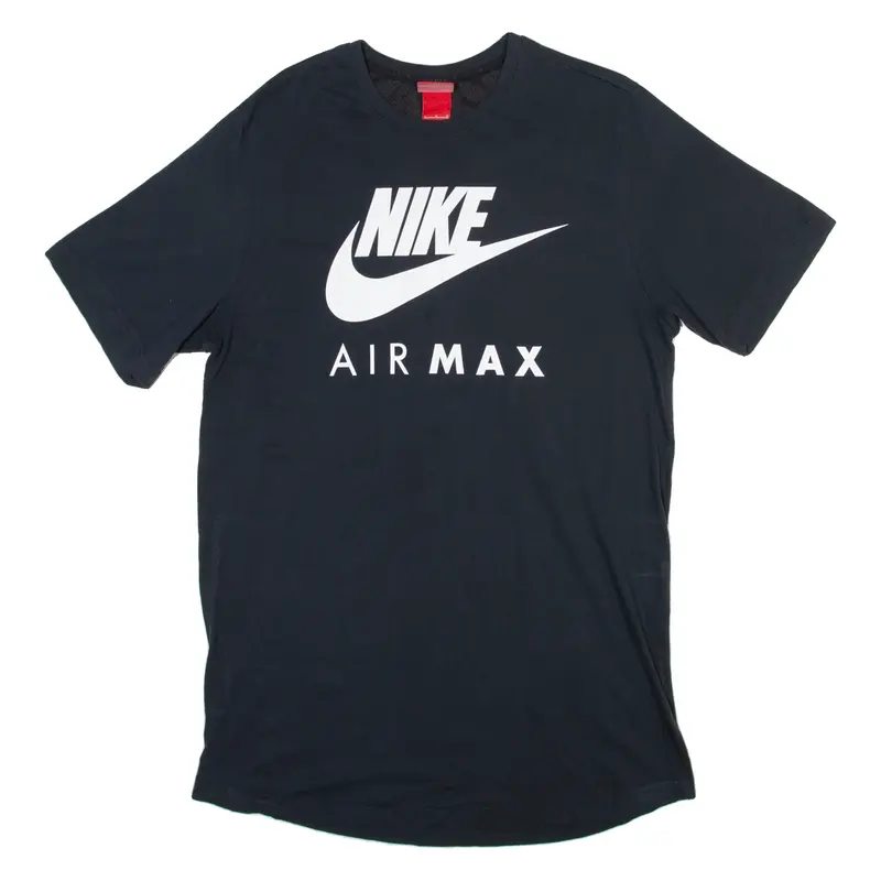NIKE Air Max Mens T-Shirt Black Crew Neck L