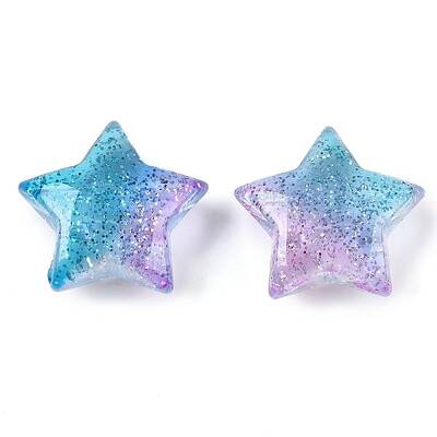 Gradient Color Transparrent Acrylic Eoropean Beads