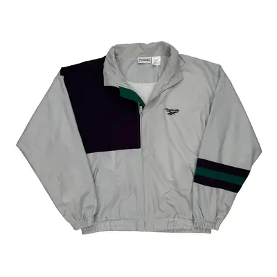 Sportswear Reebok Jacket - Large Grey Nylon