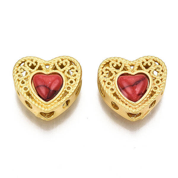 4-Hole Synthetic Turquoise Beads