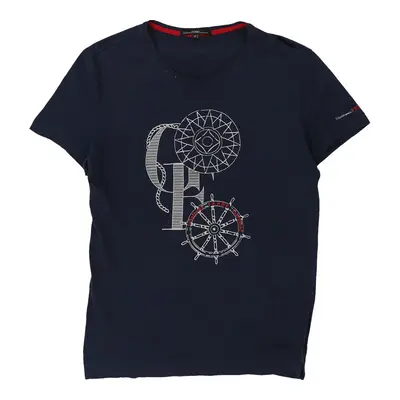 Gianfranco Ferre Graphic T-Shirt - XL Navy Cotton