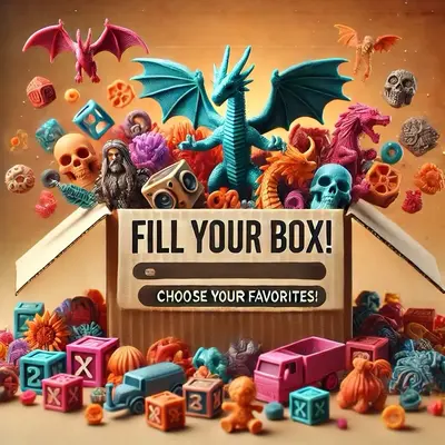 LIVE PICK “BUILD A BOX” OF 3D ARTICULATING FIGURINES! LIVE PICK ONLY!