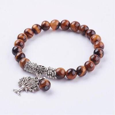 Natural Tiger Eye Stretch Bracelets