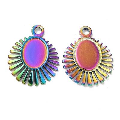 Ion Plating(IP) 304 Stainless Steel Pendant Cabochon Settings