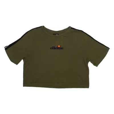 ELLESSE Cropped Womens T-Shirt Green UK 10