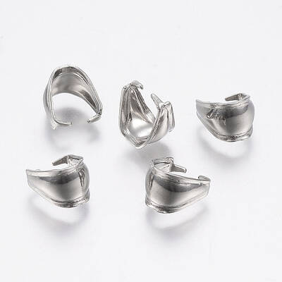Tarnish Resistant 304 Stainless Steel Snap on Bails