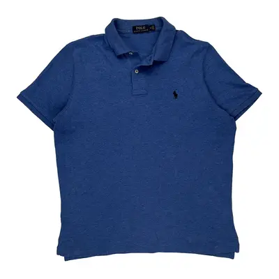 Ralph Lauren Polo Shirt - Medium Blue Cotton