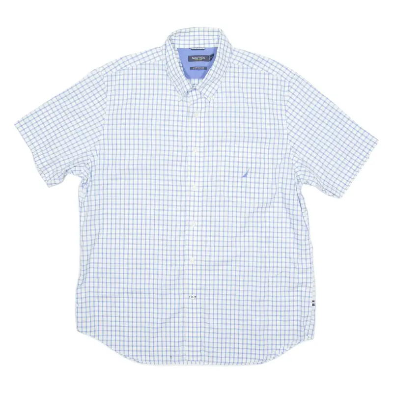 NAUTICA Mens Shirt Blue Check XL