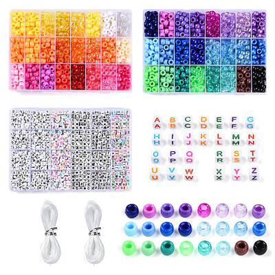 3 Boxs DIY Acrylic Beads Bracelets Making Kits