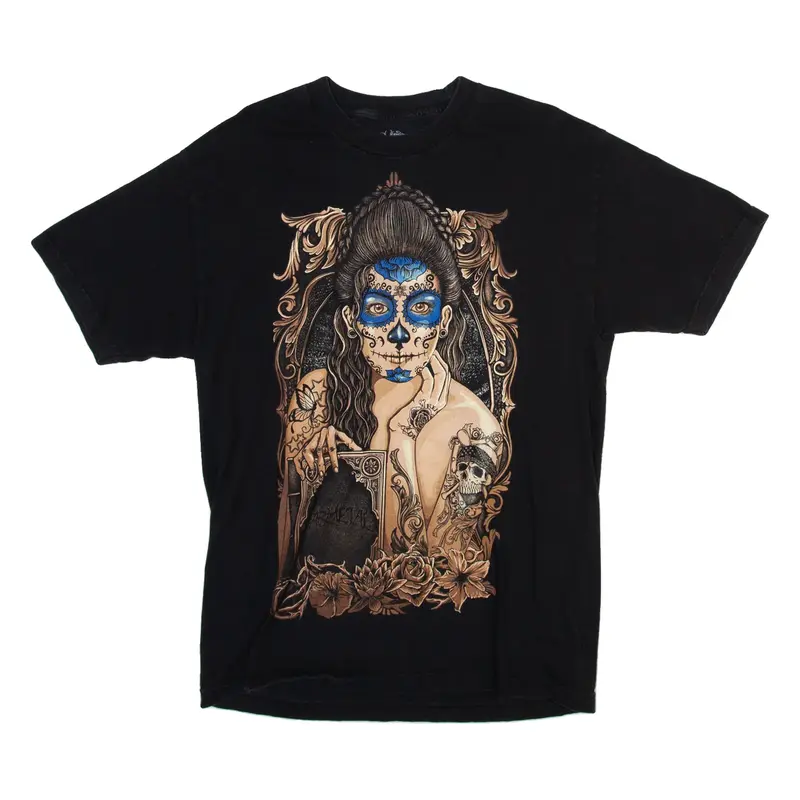 BAR METAL Tattoo Girl Womens T-Shirt Black L