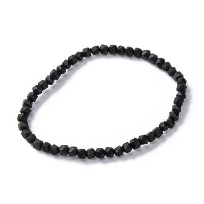 Frosted Glass Beads Stretch Bracelets