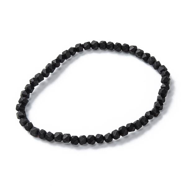 Frosted Glass Beads Stretch Bracelets
